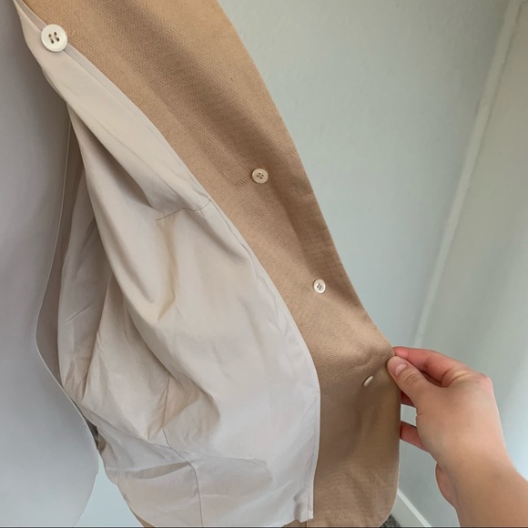 Etcetera Tan 3 Button Down Collared Blazer | 8 - Picture 8 of 8